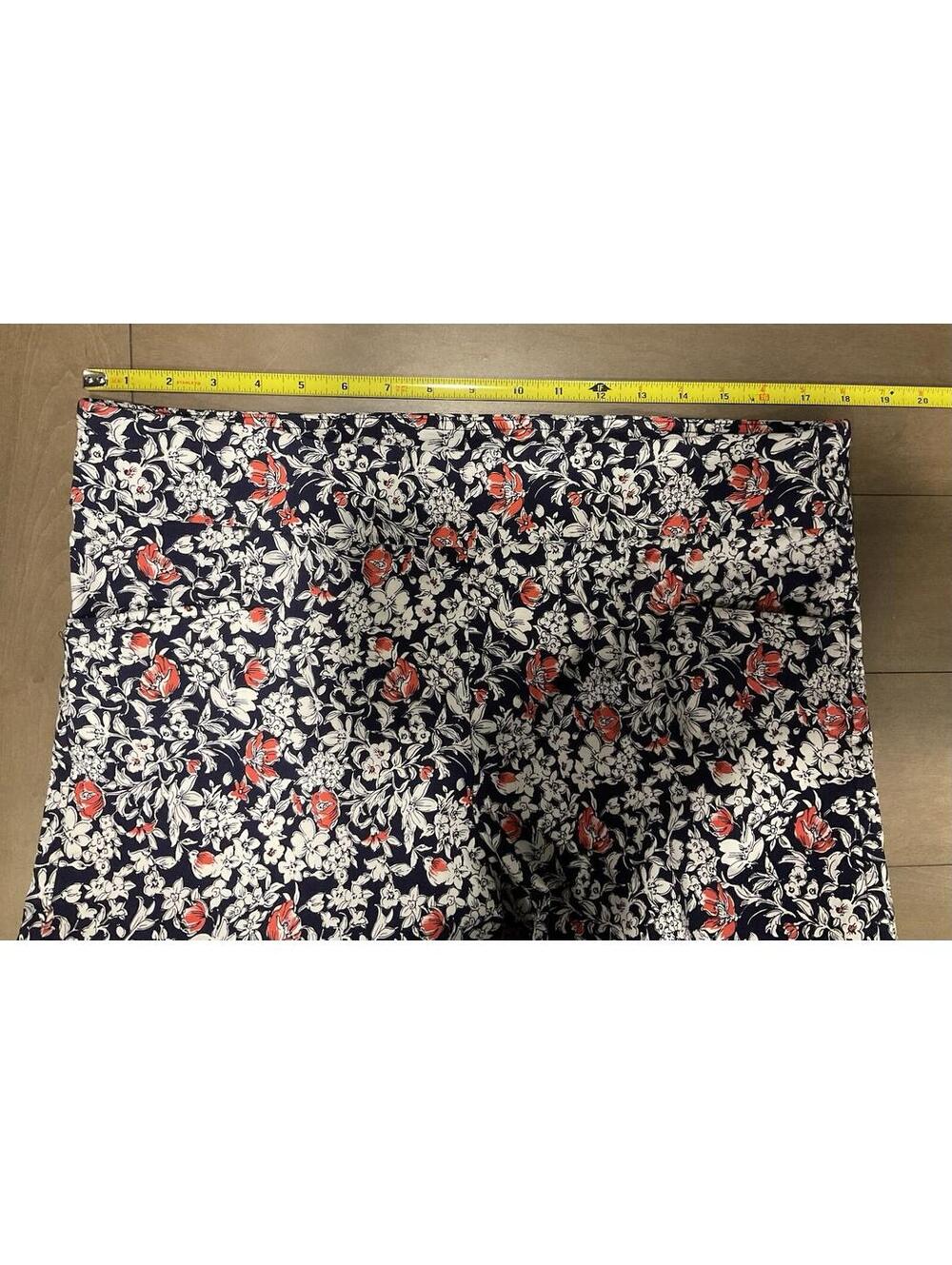 Coral Bay Womens Blue/floral Elastic Waist Stretchy Capri Pants Size 18 - Picture 5 of 9